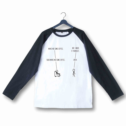 NERD GEEK Engineering Coding THE POWER OF SUDO LINUX Custom Printed Graphic Design Raglan T-Shirt for Women